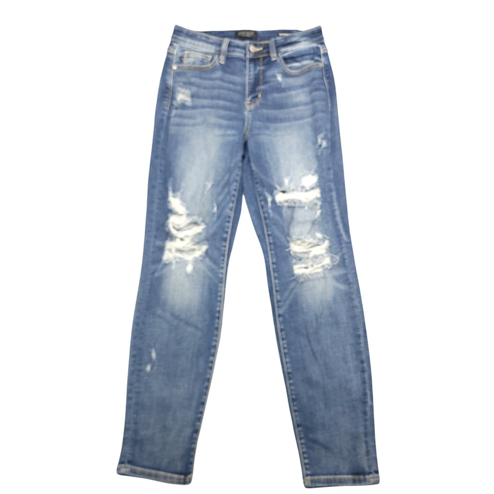 Judy Blue Los Angeles Women's Jeans Size 5/27 Boyfriend Fit Distressed 27x30